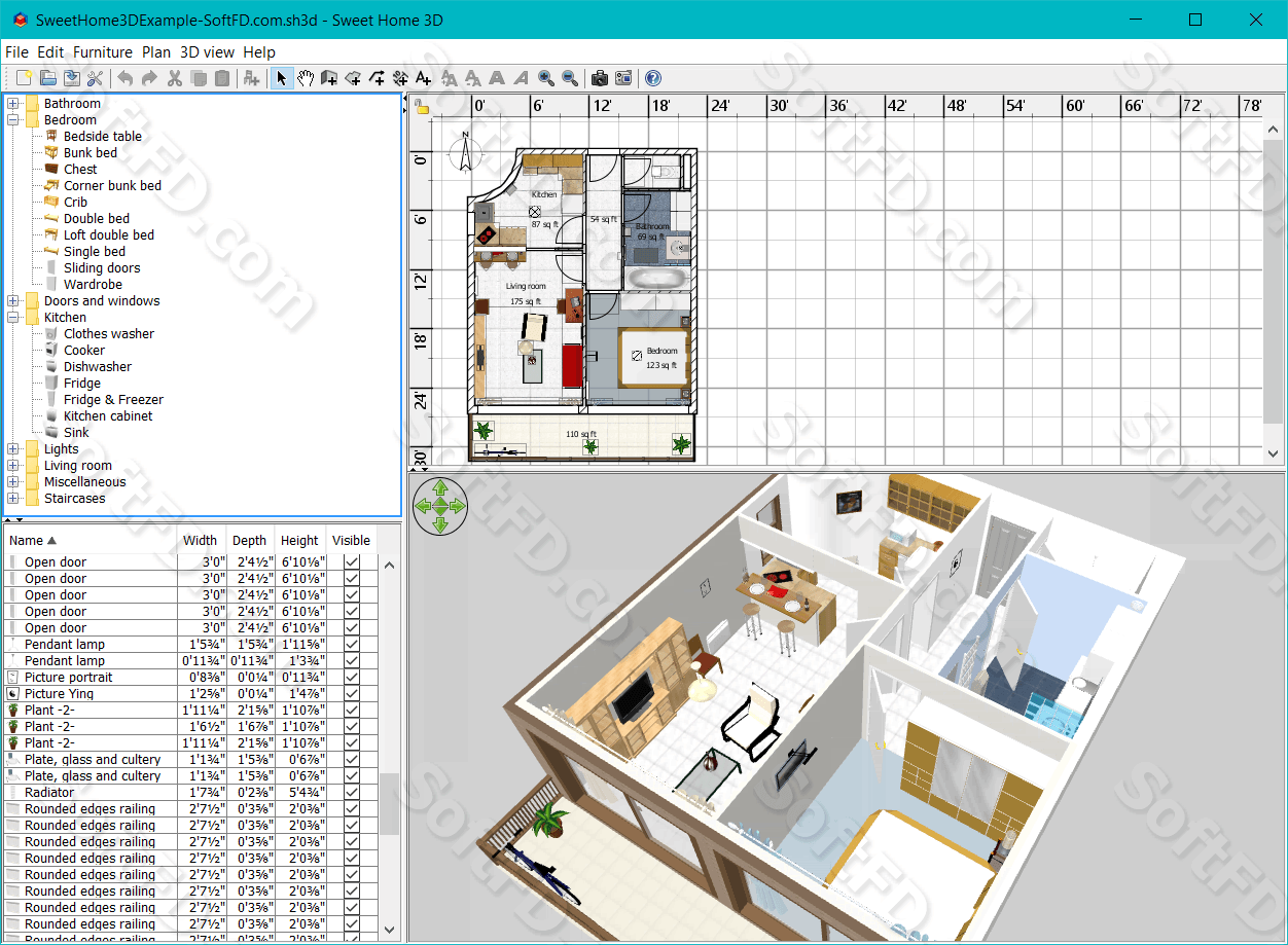 sweet home 3d warehouse